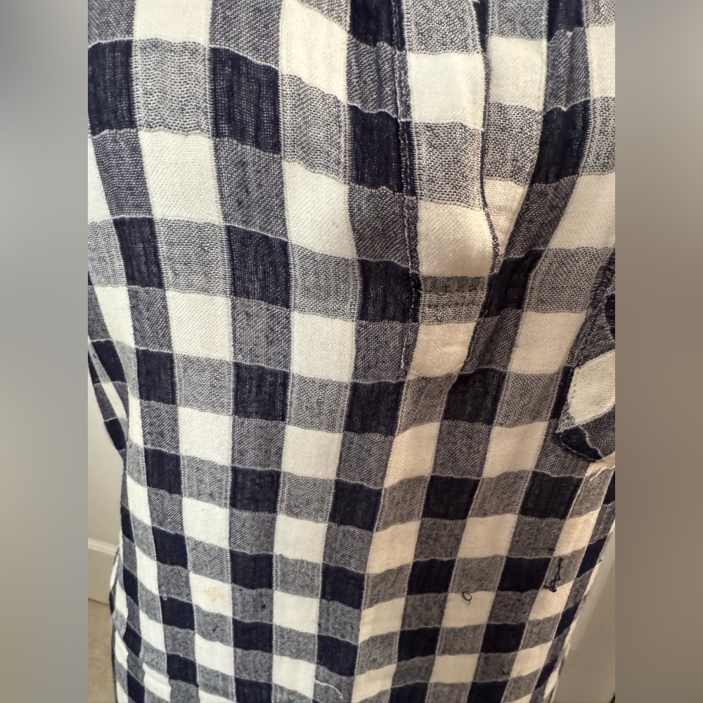 Cloth & Stone Navy and White Checkered Dress